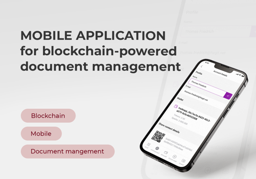 Blockchain-based document management mobile app