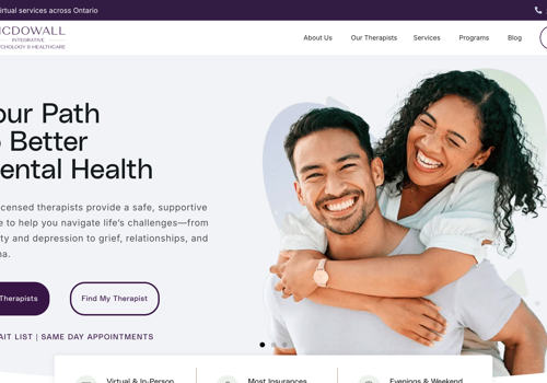 Website with Therapist Matching & Intake Process