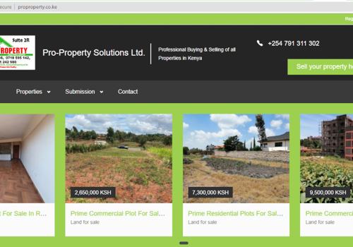 Property agent listing web design