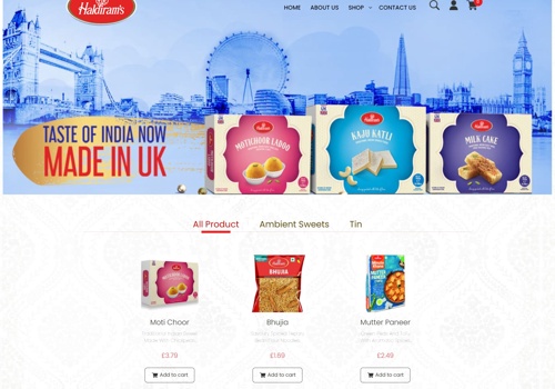 Haldiram UK - eCommerce Webstore development