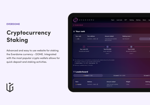 Cryptocurrency Staking website