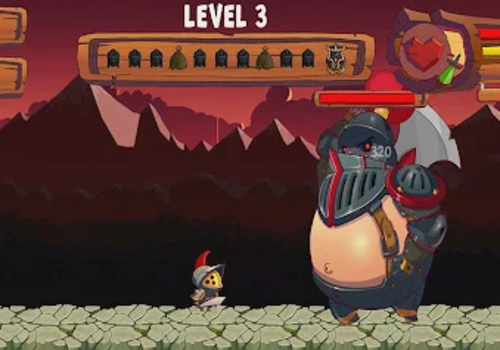 Idle runner mobile game Little Knight Adventure