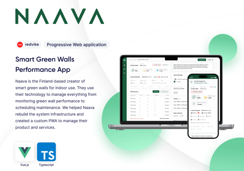 PWA for Green Walls Performance Monitoring | Naava