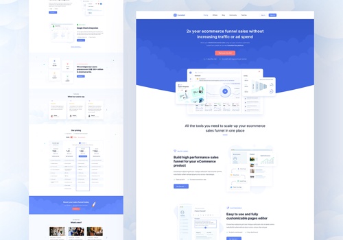 Funnelish UI/UX design & Front End Development