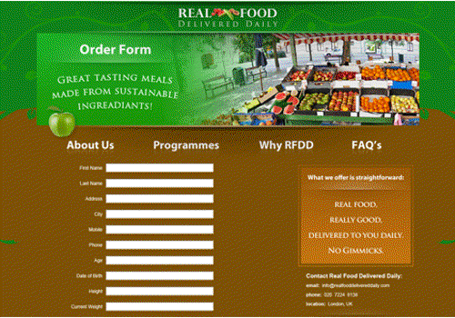 Web Development for Real Food Delivered Daily