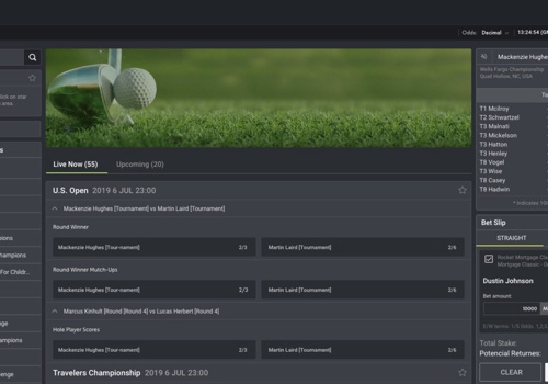 Live Golf Betting Software