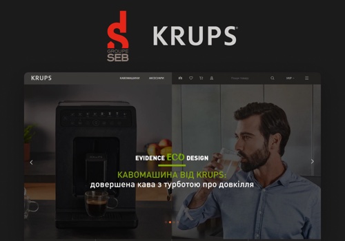 Product website for Krups