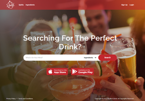 Pix Me a Drink - Web and Mobile App Development