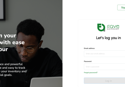 Accounting & book keeping application Dev for Fave