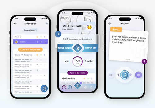 Poser game mobile app