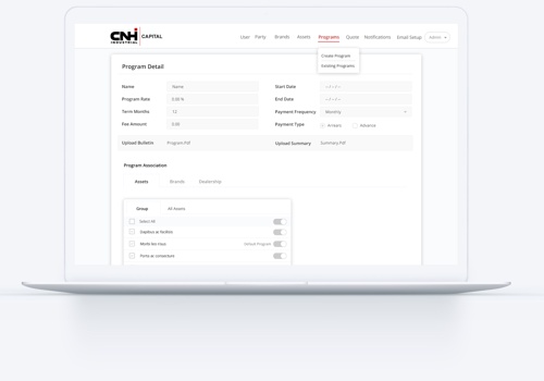 Optimized CNH Capital Leasing with Custom Software
