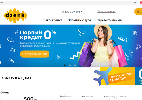 Payment platform Dzenk.