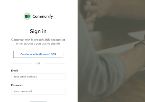 Communify Admin panel for data management