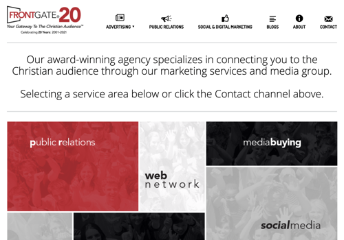 FrontGate Media - WordPress Custom Website