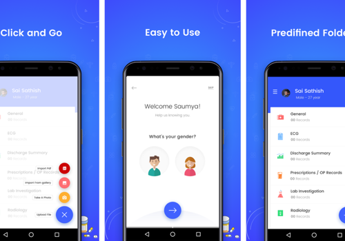 Healthfile (EMR App for Patients to save records and share with Doctor)