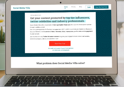 App Development for Social Media Villa