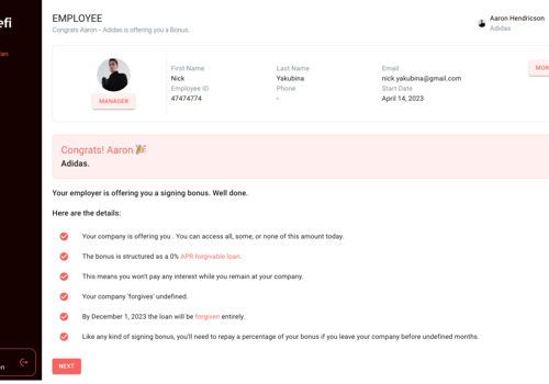 Benefi - Employee retainer management platform