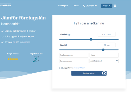 Online Lending | Kompar | Sweden