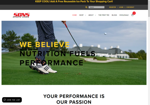 Golf Energy Bar - eCommerce Store In Shopify