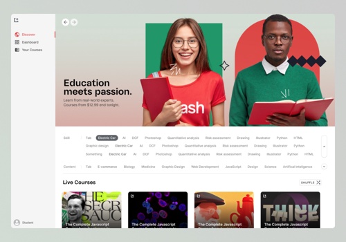 Courses marketplace Dash