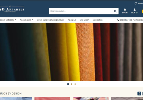 Textile Product Listing Website Developed in PHP