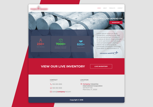 Dynamic Website for a Raw Materials Distributor