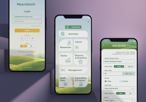Agriculture App Design