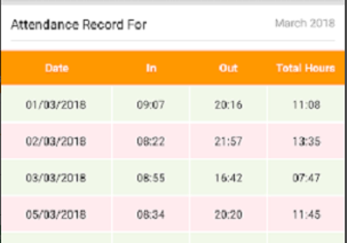 Workforce Attendance Mobile App