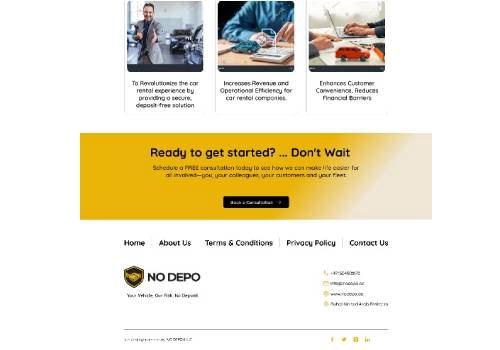 No Depo Web App | تطبيق تأجير السيارات