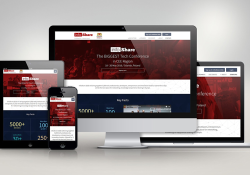 Infoshare conference website, ticket system & meetup sheduler.