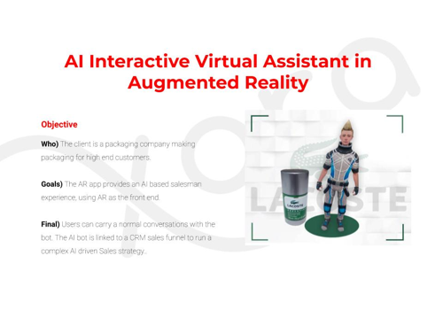 AI Powered Interactive Virtual Assistant in Augmented Reality