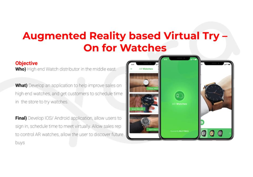 Augmented Reality based Virtual Try-On for Watches