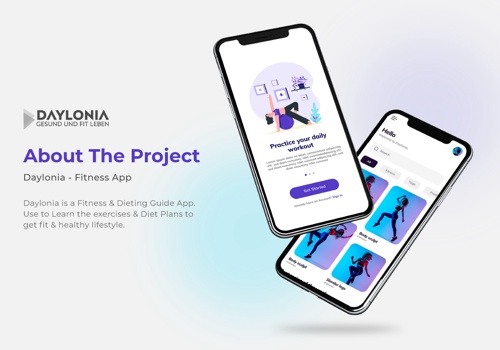 Fitness and Dieting Guide App UI