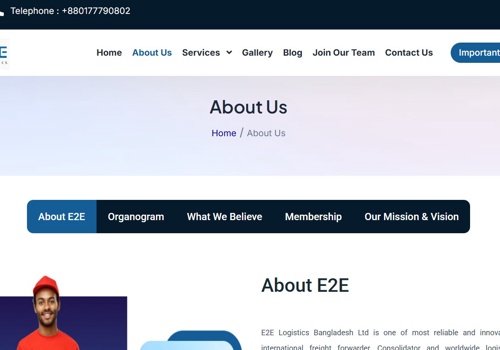 Logistics Website Built in Wordpress