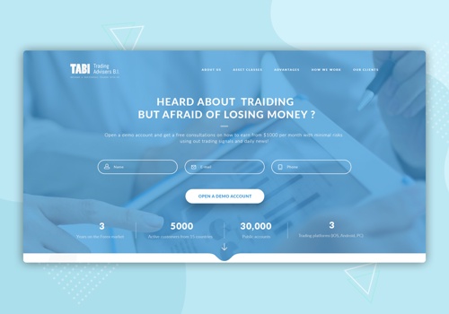 Trading Advisers Landing Page