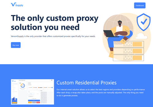 Venomsupply.io (Web design, UI/UX, Software dev)