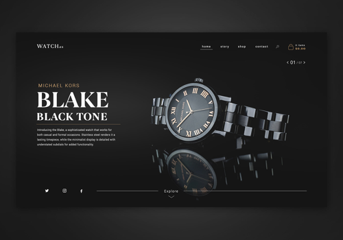 Watch Website concept