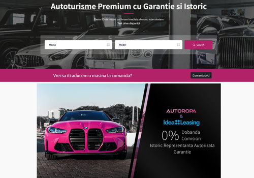 Automobiles listing website