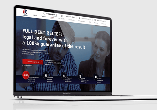 Landing page and website Alemar Lex