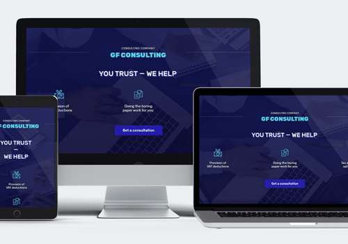 GF Consulting - Landing Page
