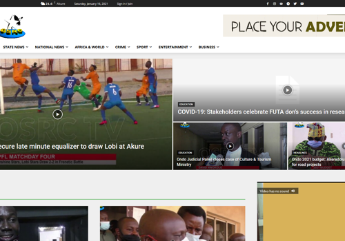 Ondo State Radiovision Corporation Website Developemt