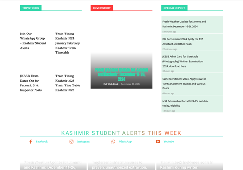 Comprehensive Student Resource Platform for Kashmi