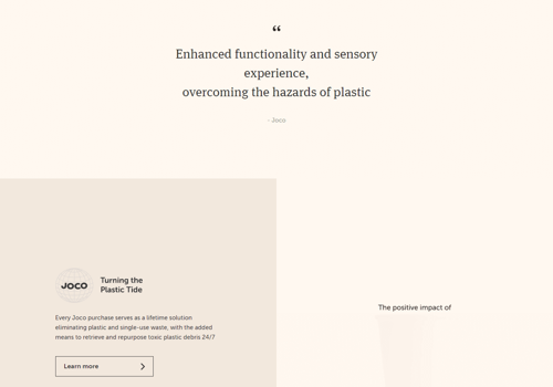 JocoCups Website - Sustainable Design & Intuitive