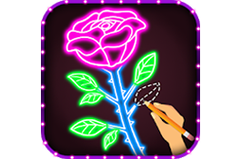 How to Draw Glow Flower Step by Step for Beginners